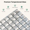 Diflart Mirror Backsplash, 3/4 Inch Silver Square, Crystal Diamond Mirror