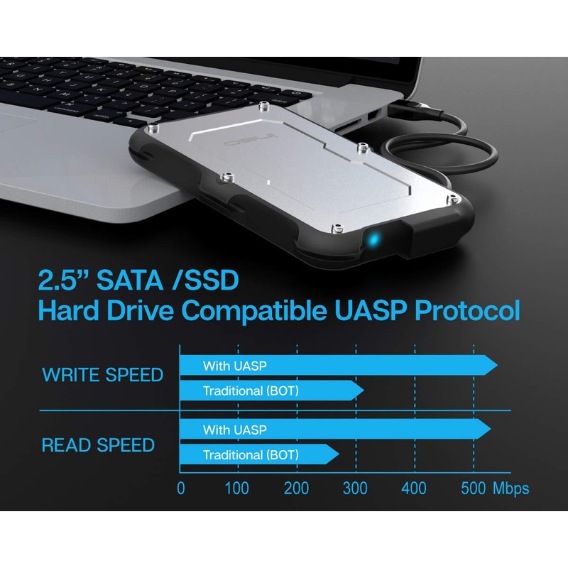 ineo Caja de Disco Duro Externo USB 3.1 Gen2 Tipo