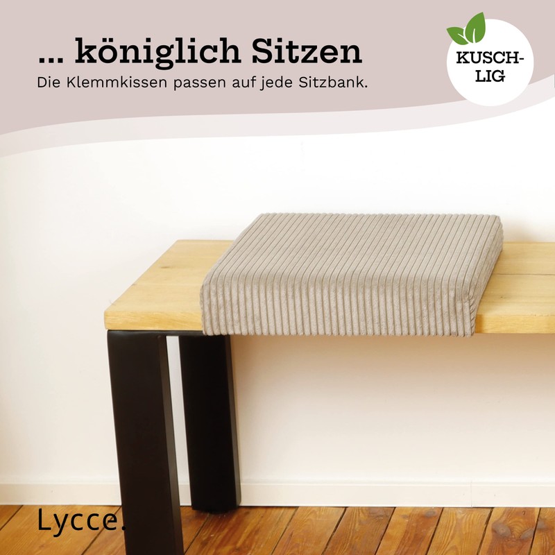 Lycce Bench Cushion Clamp Cushion 1 Strip Corduroy Fabric Extra