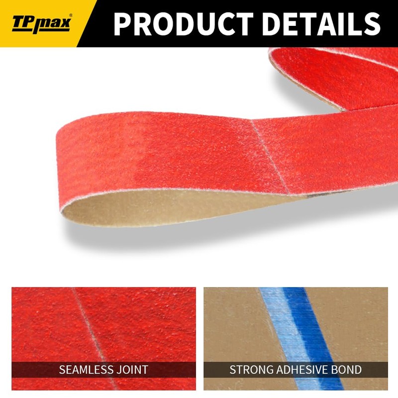 2x42 Inch Ceramic Sanding Belts (40/60/80/120 Grits) – High-Performance Sander