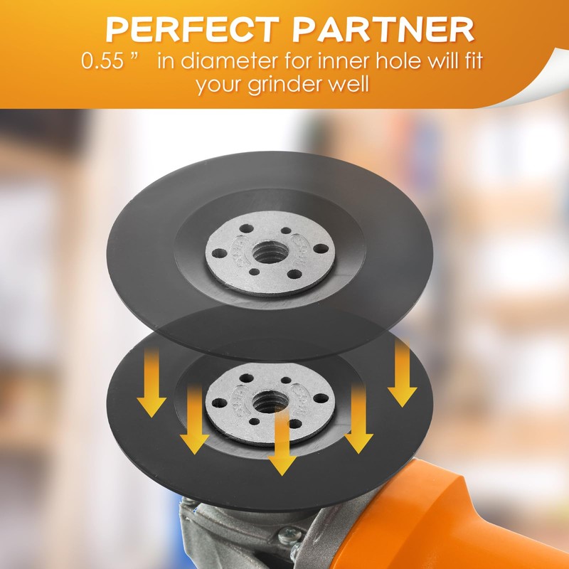 6 Pieces 4-1/2 Inch 14 mm Sanding Disc Backing Pads