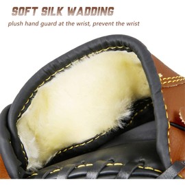 LeapBeast Baseball Gloves, Softball Gloves with 1 Ball, Baseball Training Competition Glove, Thickening Durable Softball Gloves for Children Adults (Brown B, 11.5 Inches)