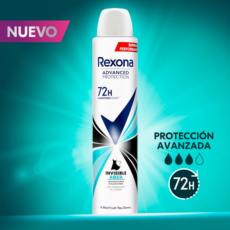 Rexona Advance Protection Invisible Aqua 72h Deosol for Women, 2