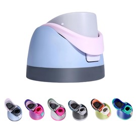 Replacement Lid for Owala Freesip Denim, One Button Top Replacement, Leakproof BPA-Free Sports Water Bottle Cap Replacement Compatible with Owala 24oz 32oz 40oz 16oz (Blue Pink)