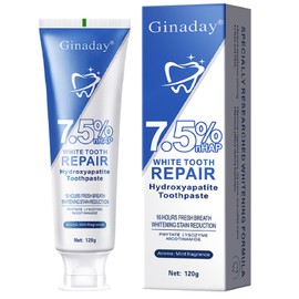 7.5% Hydroxyapatite Toothpaste, Hidroxiapatita Toothpaste for Advanced Enamel Protection, Daily Use for Deep Cleaning Oral Health. (1Pcs)