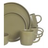 KASABLANCA Vajilla De Ceramica Verde 16 Piezas Moderna 4 Personas