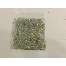 the glitters world Solvent Resistant IRREGULAR shape Glitter U (SILVER) Nail Art Face Crafts-tsp-US