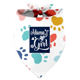 Mama's Girl Dog Mom's Girl Gift Bandana - Pet Scarf Accessory, Printed for Small to Large Dogs (M10)