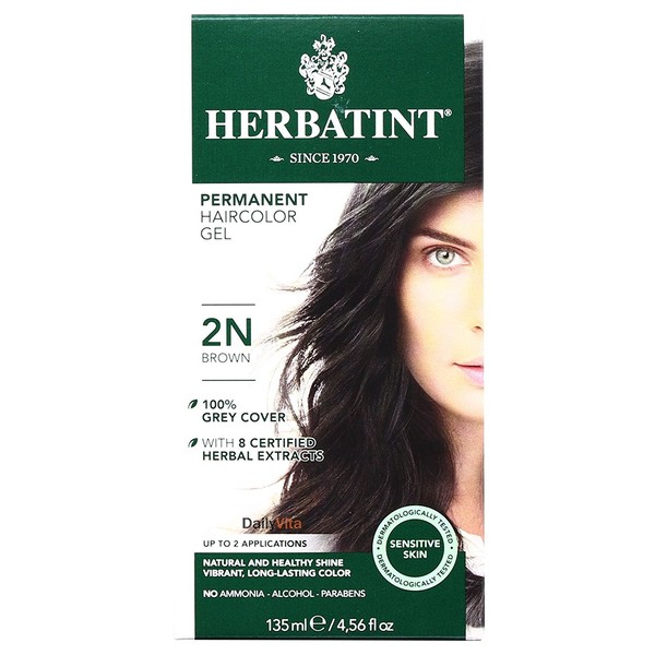 Herbatint 2N Permanent Herbal Brown Haircolor Gel Kit - 3