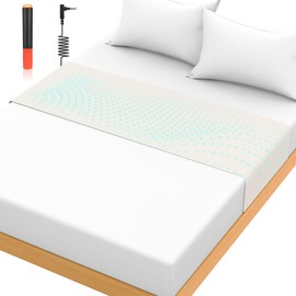 Grounding Mat for Bed 90% Organic Cotton+10% Pure Silver Fiber, Grounding Fitted Sheets for All Mattress Sizes, with Static grounding Cord and Test Pen (White, 105.3 * 23.5 inch)