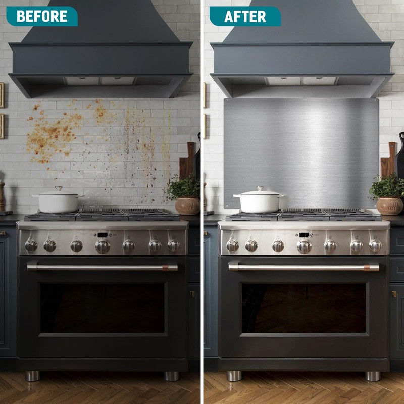 VENFAN 24" x 30" Stainless Steel Backsplash for Stove -