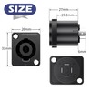 Jumwa 4 Pack 4 Pole Speakon Panel Twist Lock Speaker