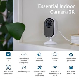 Essential Indoor Camera (2nd Generation), White, 1 Pack