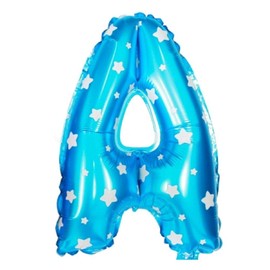 16" Blue Letter A Foil Balloons Air Filled Self Inflating Birthday Anniversary Wedding Party Banner Decorations