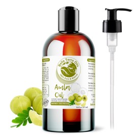Bella Terra Oils - Organic Amla Oil 16 oz - Pure Organic Amlas Extract, Enriched with C&E-Vitamins & Omega Fatty Acids, Elevate Your Skin Care Regimen
