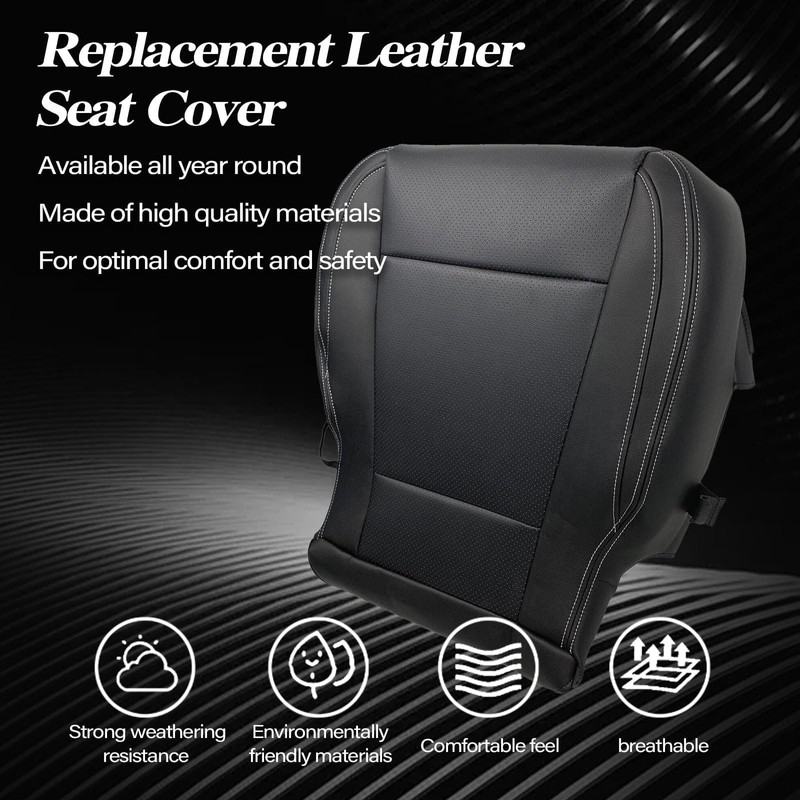 SecosAutoparts Driver Side Bottom Replacement Seat Cover Black #HB or