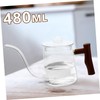 COLLBATH Pour-Over Coffee Kettle Narrow Spout Heat-Resistant Borosilicate Glass Hand