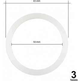 Kit de Repuesto para Cafetera Italiana 1/2/3/6/9/12 Tazas, Opciones de Sellos, Filtro y Embudo, Refacciones Universales para Cafetera Moka Express. (Embudo + Sello + Filtro, 3 Tazas)