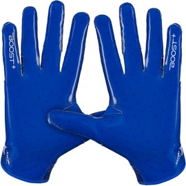 Grip Boost Football Gloves Solid Stealth 6.0 Boost Plus Men's Receiver Gloves - Adult and Youth Sizes (Solid Blue, X-Large)