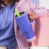 Modern 40 oz Tumbler with Handle & Simple Flip Straw