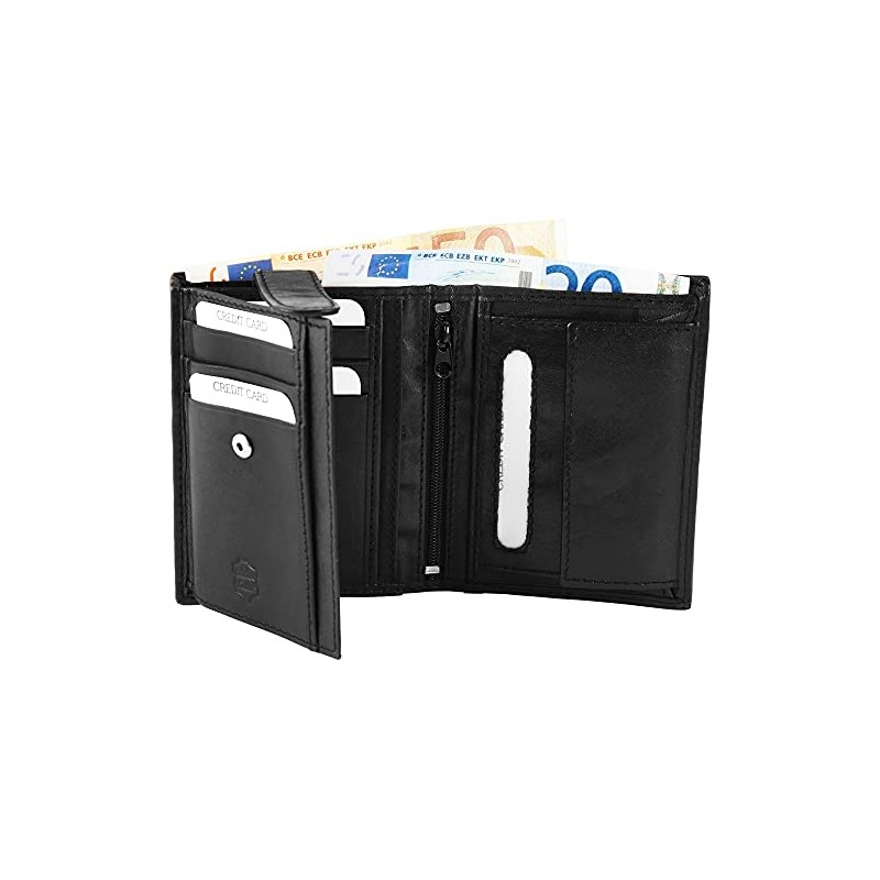 Akzent 3000036 Men's Wallet Real Leather Portrait Format 12 x
