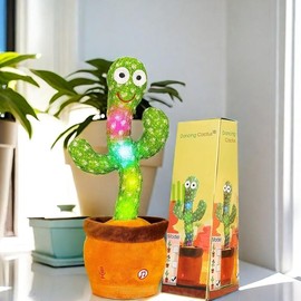 Dancing Cactus Toys,Talking Mimicking Singing Repeats What You Say:_Dancing cactus