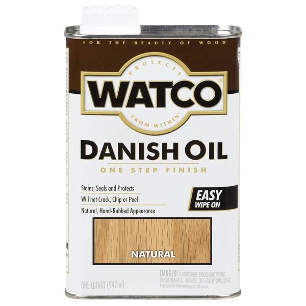 Watco A65741 Danish Oil Wood Finish, Quart, Natural