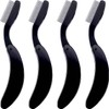 TecUnite 4 Packs Folding Eyelash Comb, Stainless Steel Teeth Eyebrow