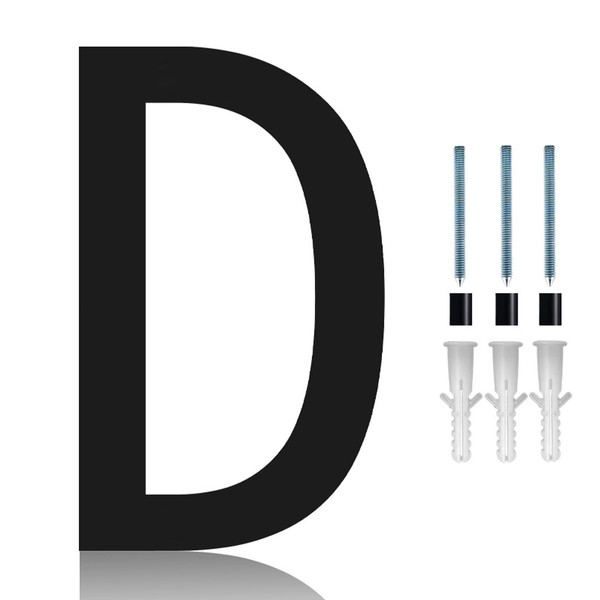 6 inch Modern 3D House Numbers, BetterJonny Balck Acrylic Anti-Rust