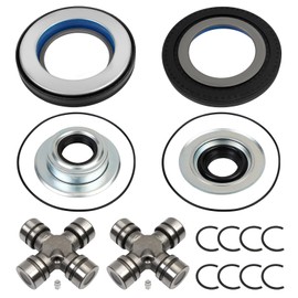 Dexepe Front Axle Seal and Greaseable U Joint Kit with Seals O Rings Greaseable U Joints Compatible with Ford F250 F350 Super Duty 2005-2014, Replacement for 2017426 2014835 54983 25-332X SPL55-3X