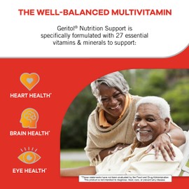 Geritol, Multivitamin Supplement, Contains B-Vitamins, Antioxidants, Vitamins C, E & D and Iron, 26 Essential Vitamins and Minerals, Gluten-Free, Non-GMO, No Artificial Sweeteners, 40 Tablets