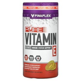 FINAFLEX Pure Vitamin E - 100 Softgels - Immune System Support, Nourishes & Heals Skin - 100 Servings