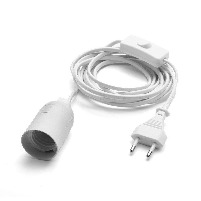 NCC-Licht Lamp Holder Max. 60 W E27 White 3.5 m