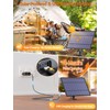 Larkvue 25FT Solar String Lights Outdoor with Remote, Waterproof Dimmable