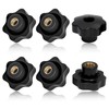 Pack of 6 M6 Star Grip Nuts, Star Clamping Knob,