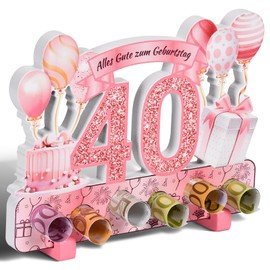 Yibat Gift 40th Birthday Woman, Decoration 40th Birthday Women, 40th Birthday Women Rose Gold Decoration, Money Gifts Happy 40th Birthday, Money Gift Packaging, Gift for 40th Birthday Woman