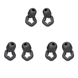 Silicone Earplugs, Reusable Noise Cancelling Earplugs, Suitable for Sleep, Snoring, Swimming, Traveling, Concerts, Airplanes, and Studying, 6Pcs，S/M/L, Black ﻿ ﻿