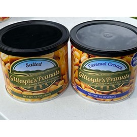 1 Caramel Crunch, 1 Salted variety pack Gillespie's Peanuts grown on our family farm! (1 Caramel Crunch, 1 Salted)