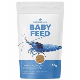 NatureHolic - Babyfeed, Shrimp Baby Food, Breeding Shrimp Food for Shrimp Babies, Made in Germany, Promotes Healthy Growth, Free from Fish Meal and Low-Quality Animal Meals