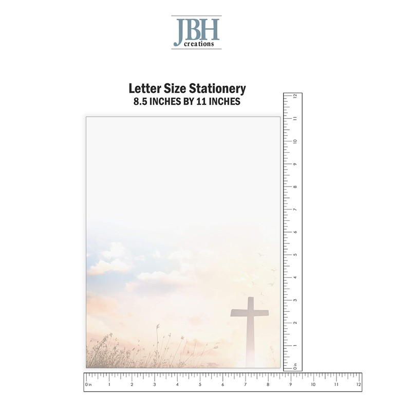 Religious Stationery with Cross - Pack of 48