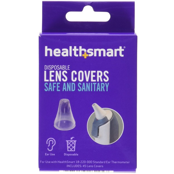 HealthSmart Disposable Lens Covers, Filters for the Standard Digital Ear Thermometer (18-220-000), 45 per Box