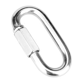 Vmuter 1Pc 3.5 Inch 304(18-8) Heavy Duty Stainless Steel Screw Chain Quick Links, 2000 LBS Capacity Carabiner for Big Chain Connecting, Hammock Hanging, Hiking, Camping