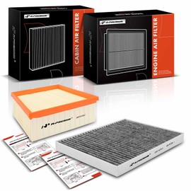 A-Premium 2-PC Engine & Cabin Air Filter with Activated Carbon Compatible with Ford EcoSport 2018 2019 2020 2021 2022, 1.0L 2.0L, Replace# GN1Z9601A, BE8Z19N619A