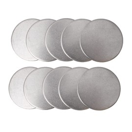 Eoiips 2" Diameter Stainless Steel Disc, 15 Gauge Thickness Round Circle Plate 304 Stainless Steel for Crafts Metal Stamping and Jewelry Making (10pcs)