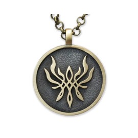 Baldur Jewelry - Fire Emblem Crest of Flames Symbol - Fire Emblem Three Houses Merch Necklace Pendant - Fire Emblem Awakening - Fire Emblem Pendant - Fire Emblem Jewelry - Golden Brass Necklace