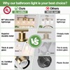 Zarbitta 4-Light Bathroom Light Fixtures, Brushed Brass Modern Vanity Lights