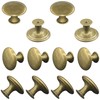 DDHOMIN 12 PCS Round Drawer Knobs Pulls,Cupboard Door Knobs (Bronze)