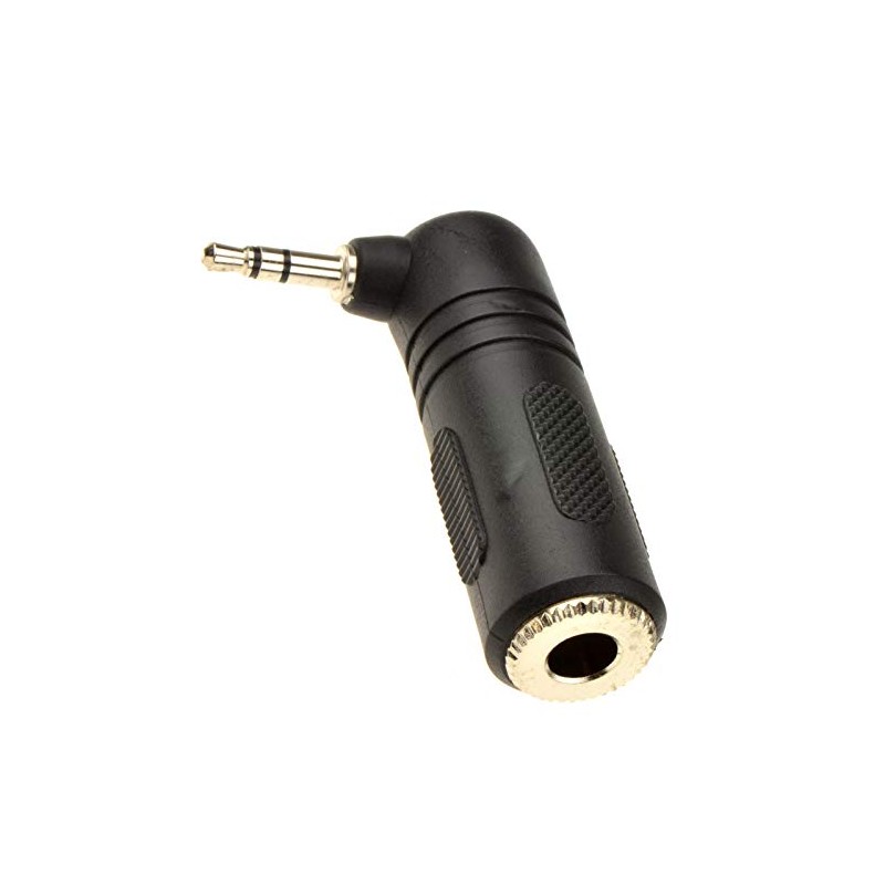 kenable 6.35mm Jack Socket to Right Angled 3.5mm Stereo Jack