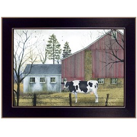 Trendy Decor4U Holstein by Billy Jacobs Ready to Hang Framed Print, 14 Inch x 18 Inch, Earthtone