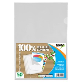 2 x 50 x A4 Clear Plastic Open Top & Side Report File Project Presentation Covers Cut Flush